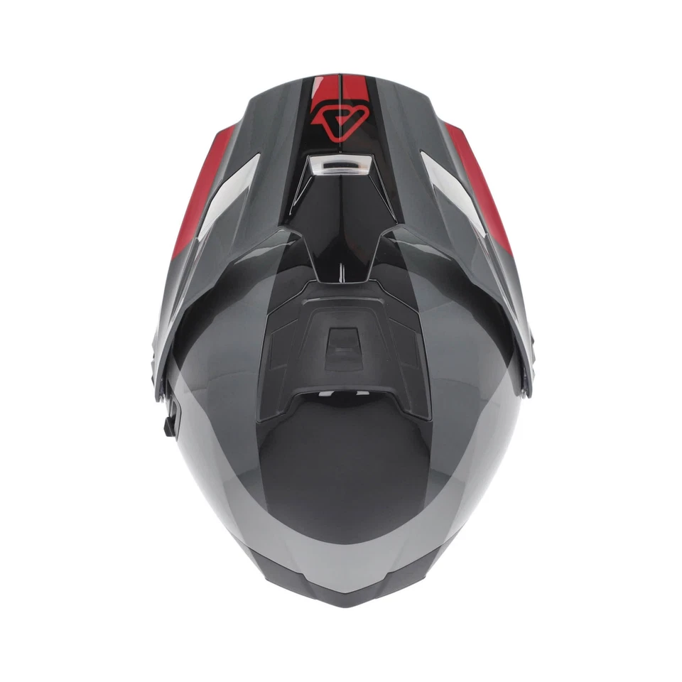 CASCO ACERBIS RIDER GRAPHIC GRIS ROJO - Imagen 2