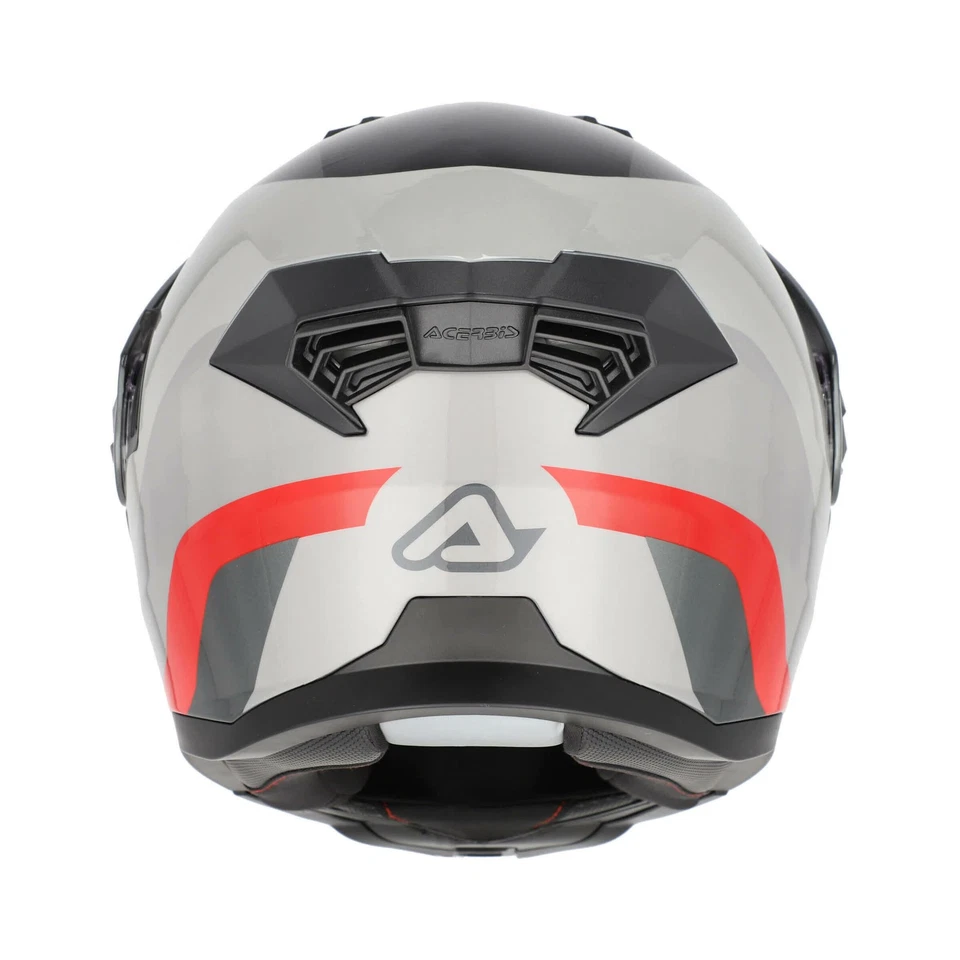 CASCO ACERBIS RIDER GRAPHIC GRIS ROJO - Imagen 3