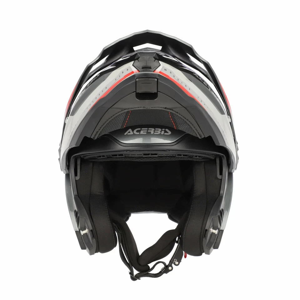 CASCO ACERBIS RIDER GRAPHIC GRIS ROJO - Imagen 4