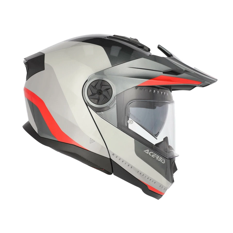 CASCO ACERBIS RIDER GRAPHIC GRIS ROJO - Imagen 5