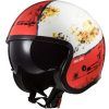 Casco LS2 OF599 Spitfire rust blanco/rojo