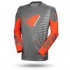 Conjunto Motocross UFO Kimura (Camiseta + Pantalón) Gris/Naranja Flúor